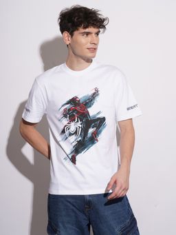 Being Human - Men Printed White Short Sleeves T-Shirt