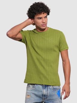 Being Human - Men Striped Green Short Sleeves T-Shirt