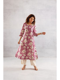 Nehamta - Women Pink Cotton Flex Kurta and Pant (Set of 2)