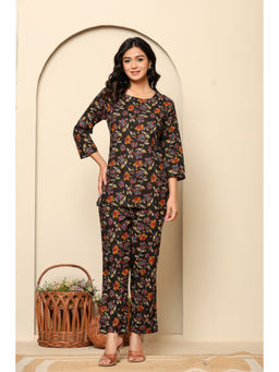 Ragavi - Black Printed Cotton Co-Ord (Set of 2)