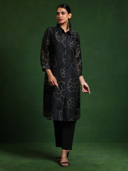Varanga - Women Black Bandhani Printed Kurta & Pant (Set of 2)