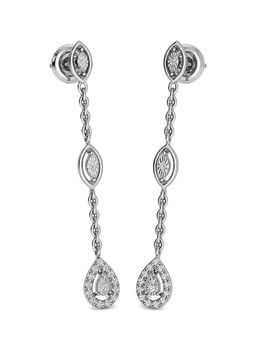 Candere by Kalyan Jewellers - 18K BIS Hallmark White Gold and Diamond Starlet Earrings