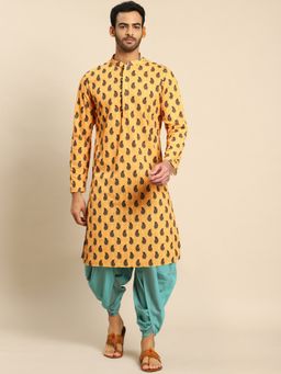 KISAH - Men Yellow Kurta Set (Set of 2)