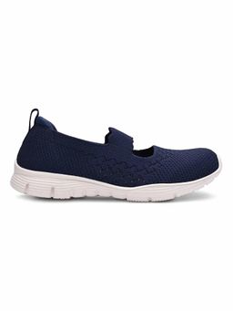 SKECHERS - Women Seager Navy Blue Casual Slip On Sneakers