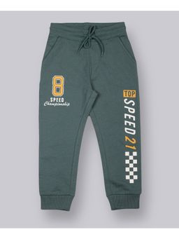 PLUM TREE - Boys Green 8 Speed Championship Print Joggers
