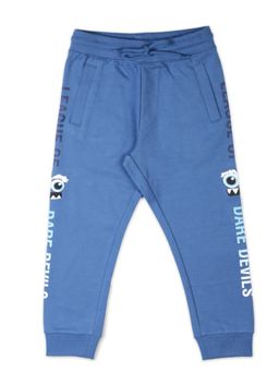 PLUM TREE - Boys Blue Dare Devils Print Joggers