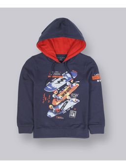 PLUM TREE - Boys Skate Board Print Hoodie