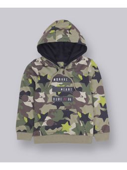 PLUM TREE - Boys Camouflage Print Hoodie