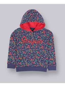 PLUM TREE - Floral Bonjour Print Hoodie