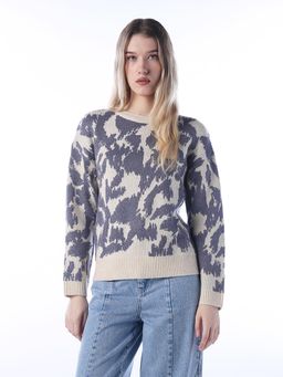 ONLY - Women Beige Abstract Sweater