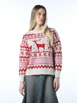 ONLY - Women Beige Printed Sweater