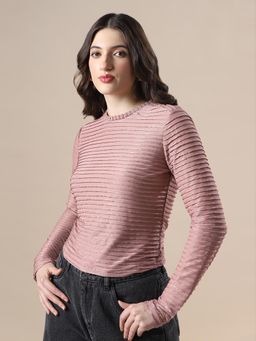 Globus - Women Pink Self Design Top