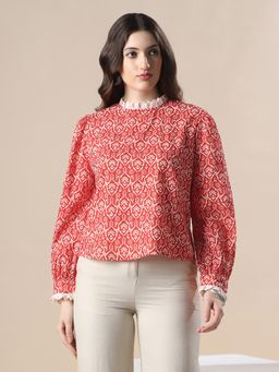 Globus - Women Red Floral Print Top
