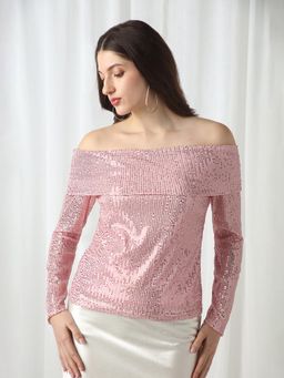 Globus - Women Pink Embellished Party Top
