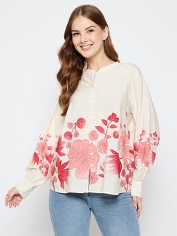 Madame - Women Beige Floral Top