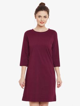 Miss Chase - Women Magenta Solid Mini Dress