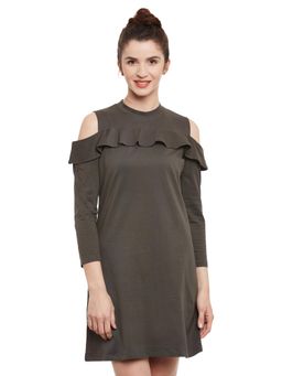 Miss Chase - Women Green Solid Mini Dress