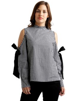 Miss Chase - Women White Checks Top