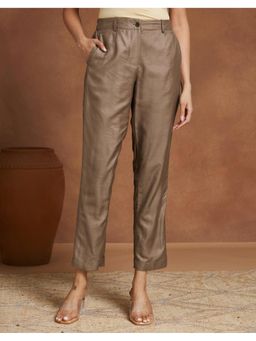 Fabindia - Grey Viscose Silk Formal Kosi Trouser