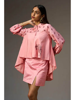 nona - Pink Lehr High Low Top