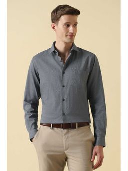Allen Solly - Men Grey Print Full Sleeves Formal Shirt