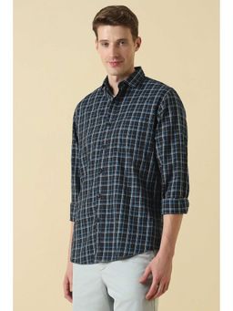 Allen Solly - Men Black Classic Fit Check Full Sleeves Casual Shirt