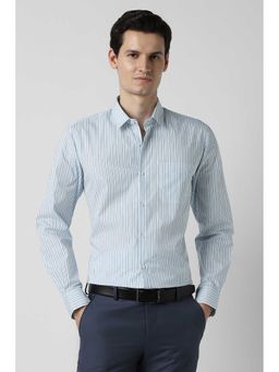 Peter England - Men Light Blue Slim Fit Full Sleeves Formal Shirt