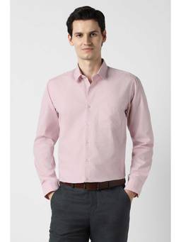 Peter England - Men Pink Nuvo Fit Full Sleeves Formal Shirt