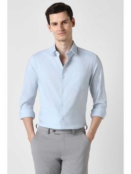 Peter England - Men Light Blue Slim Fit Full Sleeves Formal Shirt