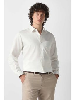 Van Heusen - Men White Solid Full Sleeves Wedding Shirt