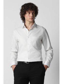 Van Heusen - Men White Solid Full Sleeves Wedding Shirt