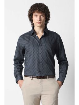 Van Heusen - Men Black Print Full Sleeves Wedding Shirt