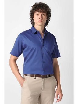 Van Heusen - Men Blue Solid Half Sleeves Wedding Shirt