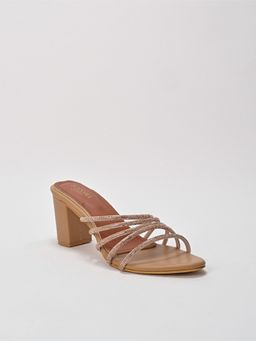 SCENTRA - AZRA Brown Embellished Heels