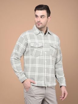 CRIMSOUNE CLUB - Men's Grey Checked Shacket