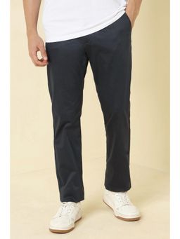 Allen Solly - Men Navy Solid Casual Trousers