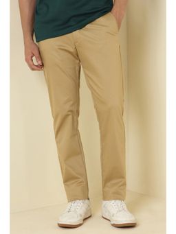 Allen Solly - Men Khaki Solid Casual Trousers