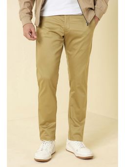 Allen Solly - Men Khaki Solid Casual Trousers