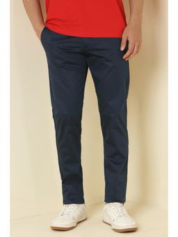 Allen Solly - Men Navy Solid Casual Trousers