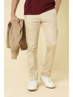 Allen Solly - Men Beige Solid Casual Trousers