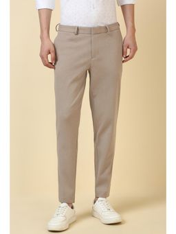 Allen Solly - Men Khaki Textured Casual Trousers