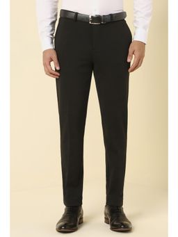 Allen Solly - Men Black Solid Formal Trousers
