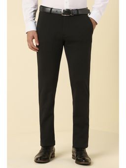 Allen Solly - Men Black Textured Formal Trousers