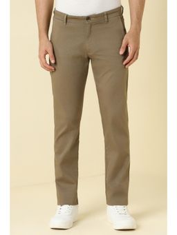 Allen Solly - Men Khaki Textured Casual Trousers