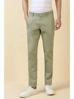 Allen Solly - Men Olive Solid Casual Trousers