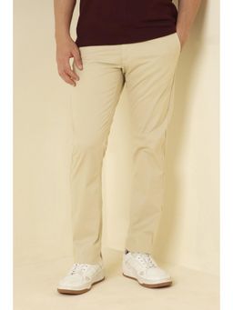 Allen Solly - Men Beige Solid Casual Trousers