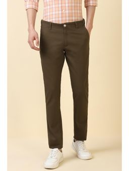 Allen Solly - Men Brown Solid Casual Trousers