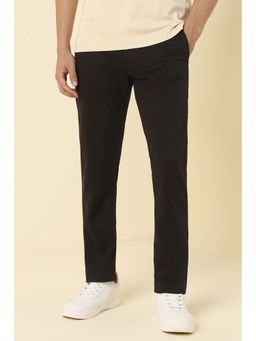 Allen Solly - Men Black Solid Casual Trousers