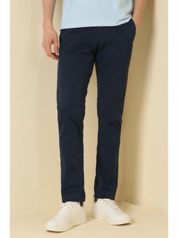Allen Solly - Men Navy Solid Casual Trousers
