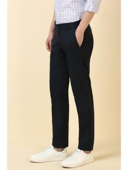 Allen Solly - Men Navy Solid Casual Trousers